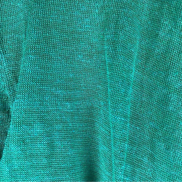 Eileen Fisher Silk & Linen Green Cardigan Size Small - Picture 4 of 6